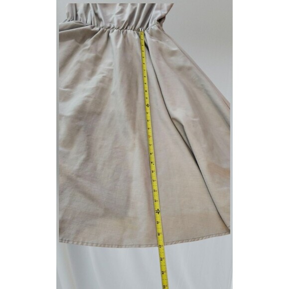 VTG 50'S 60'S Light Grey Sleeveless Fit & Flare DAY DRESS* Cotton Appx M/L - Picture 8 of 12